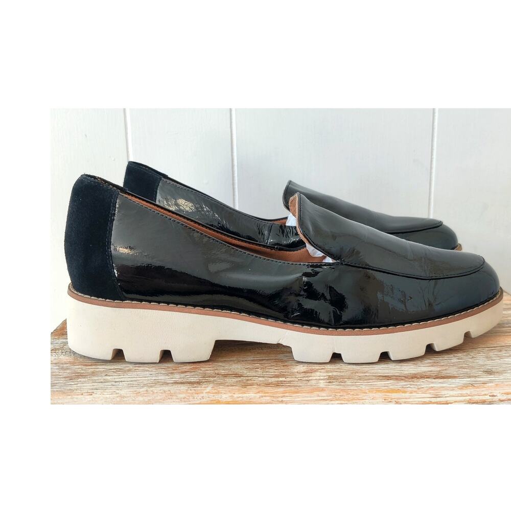 Vionic Black Patent Leather Loafers